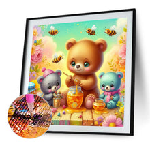 Load image into Gallery viewer, Diamond Painting - Full Round - Little bear sharing honey (40*40CM)