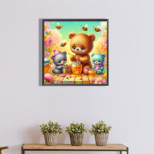 Load image into Gallery viewer, Diamond Painting - Full Round - Little bear sharing honey (40*40CM)