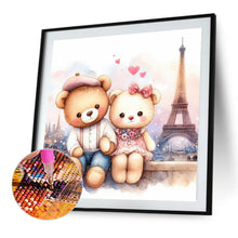 Load image into Gallery viewer, Diamond Painting - Full Round - Couple bears and iron tower (40*40CM)