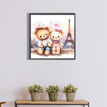 Load image into Gallery viewer, Diamond Painting - Full Round - Couple bears and iron tower (40*40CM)