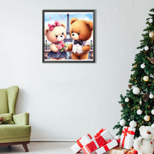 Load image into Gallery viewer, Diamond Painting - Full Round - Couple bears and Eiffel Tower (40*40CM)