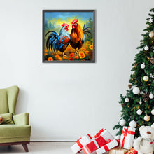 Load image into Gallery viewer, Diamond Painting - Full Round - two roosters (40*40CM)