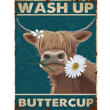 Load image into Gallery viewer, Diamond Painting - Full Round - Highland cattle calligraphy and painting (30*40CM)