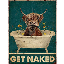 Load image into Gallery viewer, Diamond Painting - Full Round - Highland cattle calligraphy and painting (30*40CM)