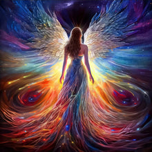 Load image into Gallery viewer, Diamond Painting - Full Round - star light winged angel (50*50CM)