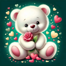 Load image into Gallery viewer, Diamond Painting - Full Round - Rose Bear¡¤Green (30*30CM)