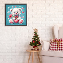 Load image into Gallery viewer, Diamond Painting - Full Round - Rose Bear¡¤Blue (30*30CM)