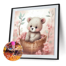 Load image into Gallery viewer, Diamond Painting - Full Round - flower basket bear (30*30CM)
