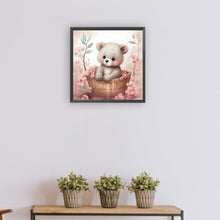 Load image into Gallery viewer, Diamond Painting - Full Round - flower basket bear (30*30CM)