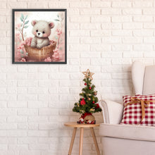 Load image into Gallery viewer, Diamond Painting - Full Round - flower basket bear (30*30CM)
