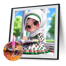 Load image into Gallery viewer, Diamond Painting - Full Round - girl and book (30*30CM)