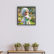 Load image into Gallery viewer, Diamond Painting - Full Round - girl with butterfly (30*30CM)