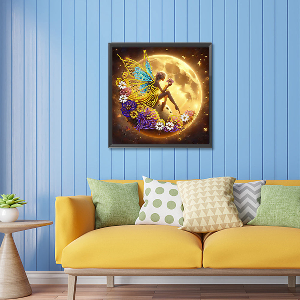 Diamond Painting - Partial Special Shaped - Moon Elf (30*30CM)