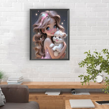 Load image into Gallery viewer, Diamond Painting - Full Round - little girl and animals (30*40CM)