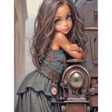 Load image into Gallery viewer, Diamond Painting - Full Round - little girl and animals (30*40CM)