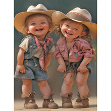 Load image into Gallery viewer, Diamond Painting - Full Round - little girl and animals (30*40CM)