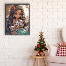 Load image into Gallery viewer, Diamond Painting - Full Round - little girl and animals (30*40CM)