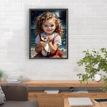 Load image into Gallery viewer, Diamond Painting - Full Round - little girl playing at the beach (30*40CM)