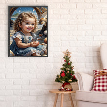 Load image into Gallery viewer, Diamond Painting - Full Round - little girl playing at the beach (30*40CM)