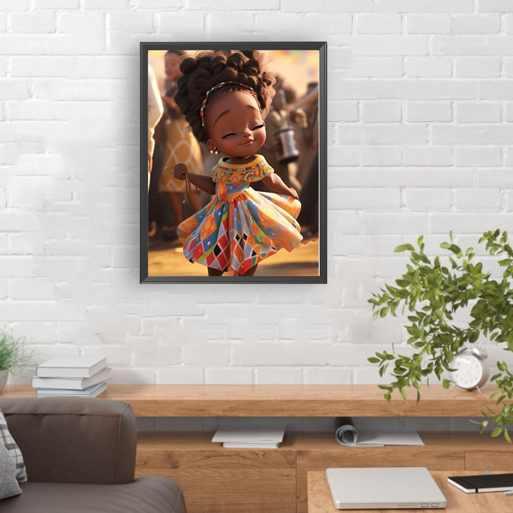Diamond Painting - Full Round - Exotic little girl (30*40CM)