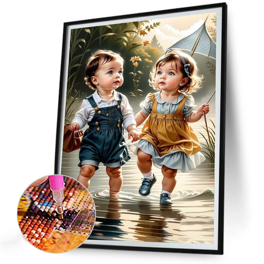 Diamond Painting - Full Round - sweet girl (30*40CM)