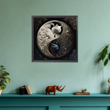 Load image into Gallery viewer, Diamond Painting - Full Round - Yin Yang Tai Chi Cat (30*30CM)