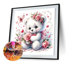 Load image into Gallery viewer, Diamond Painting - Full Round - bear and rose (30*30CM)
