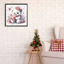 Load image into Gallery viewer, Diamond Painting - Full Round - bear and rose (30*30CM)