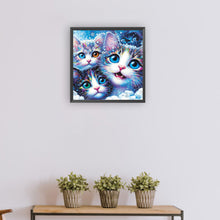 Load image into Gallery viewer, Diamond Painting - Full Round - three kittens (30*30CM)