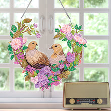 Load image into Gallery viewer, Acrylic Single-Sided Diamond Painting Hanging Pendant for Home Decor (Pigeon)