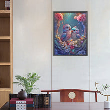 Load image into Gallery viewer, AB Diamond Painting - Full Round - A pair of colorful lovebirds (40*55CM)