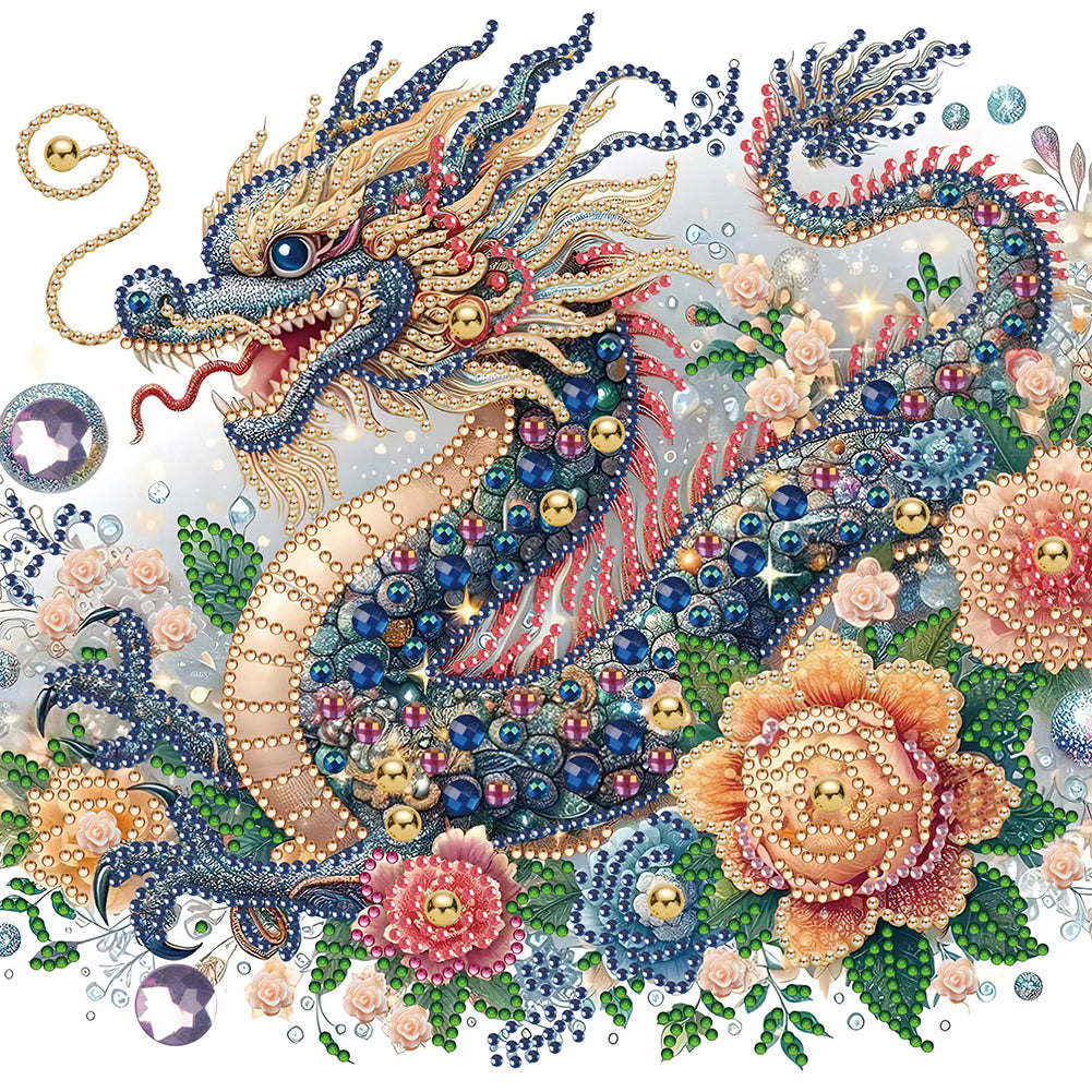 Diamond Painting - Partial Special Shaped - Gorgeous Dragon (30*30CM)