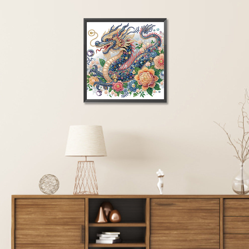 Diamond Painting - Partial Special Shaped - Gorgeous Dragon (30*30CM)