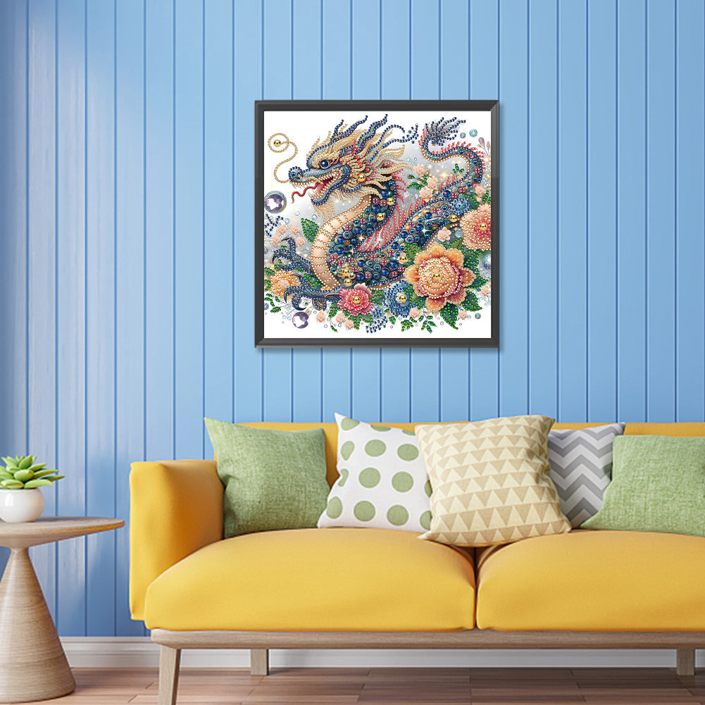 Diamond Painting - Partial Special Shaped - Gorgeous Dragon (30*30CM)