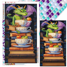 Load image into Gallery viewer, Diamond Painting - Full Round - Reading Little Green Dragon (40*70CM)