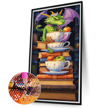 Load image into Gallery viewer, Diamond Painting - Full Round - Reading Little Green Dragon (40*70CM)