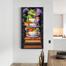 Load image into Gallery viewer, Diamond Painting - Full Round - Reading Little Green Dragon (40*70CM)