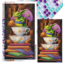 Load image into Gallery viewer, Diamond Painting - Full Round - Reading Little Green Dragon (40*70CM)