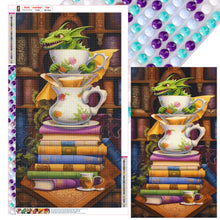 Load image into Gallery viewer, Diamond Painting - Full Round - Reading Little Green Dragon (40*70CM)