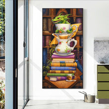 Load image into Gallery viewer, Diamond Painting - Full Round - Reading Little Green Dragon (40*70CM)