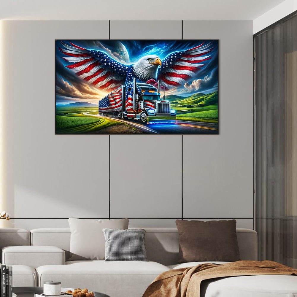 Diamond Painting - Full Round - american eagle (70*40CM)