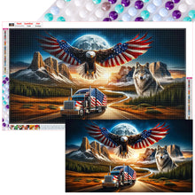 Load image into Gallery viewer, Diamond Painting - Full Round - american eagle (70*40CM)