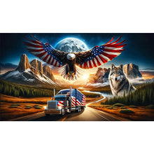 Load image into Gallery viewer, Diamond Painting - Full Round - american eagle (70*40CM)