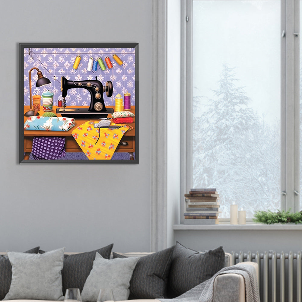 Diamond Painting - Full Round - sewing machine (30*30CM)