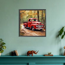 Load image into Gallery viewer, Diamond Painting - Full Round - Little red car in the woods (30*30CM)