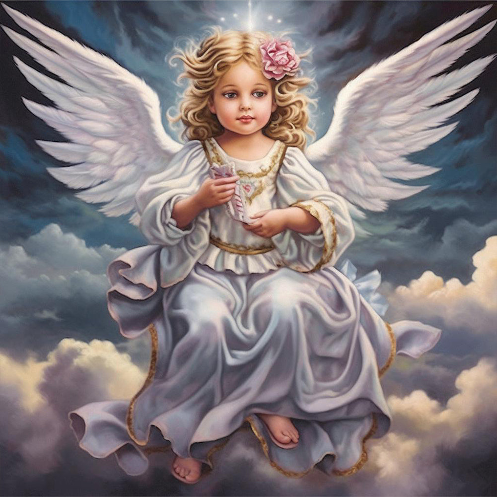 Diamond Painting - Full Round - angel girl (30*30CM)