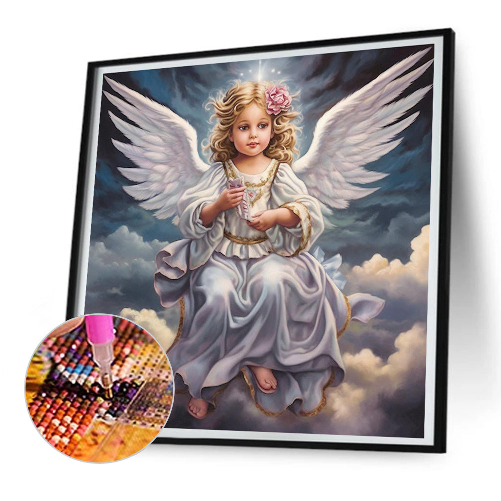 Diamond Painting - Full Round - angel girl (30*30CM)