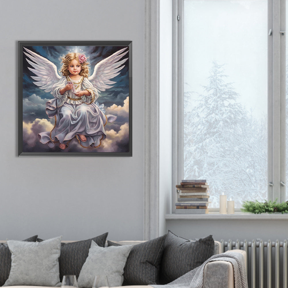 Diamond Painting - Full Round - angel girl (30*30CM)