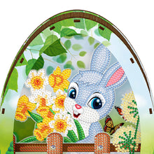 Load image into Gallery viewer, Wooden Easter Egg Rabbit Special Shaped Diamond Painting Lamp for Adult Kids