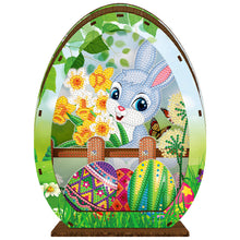 Load image into Gallery viewer, Wooden Easter Egg Rabbit Special Shaped Diamond Painting Lamp for Adult Kids